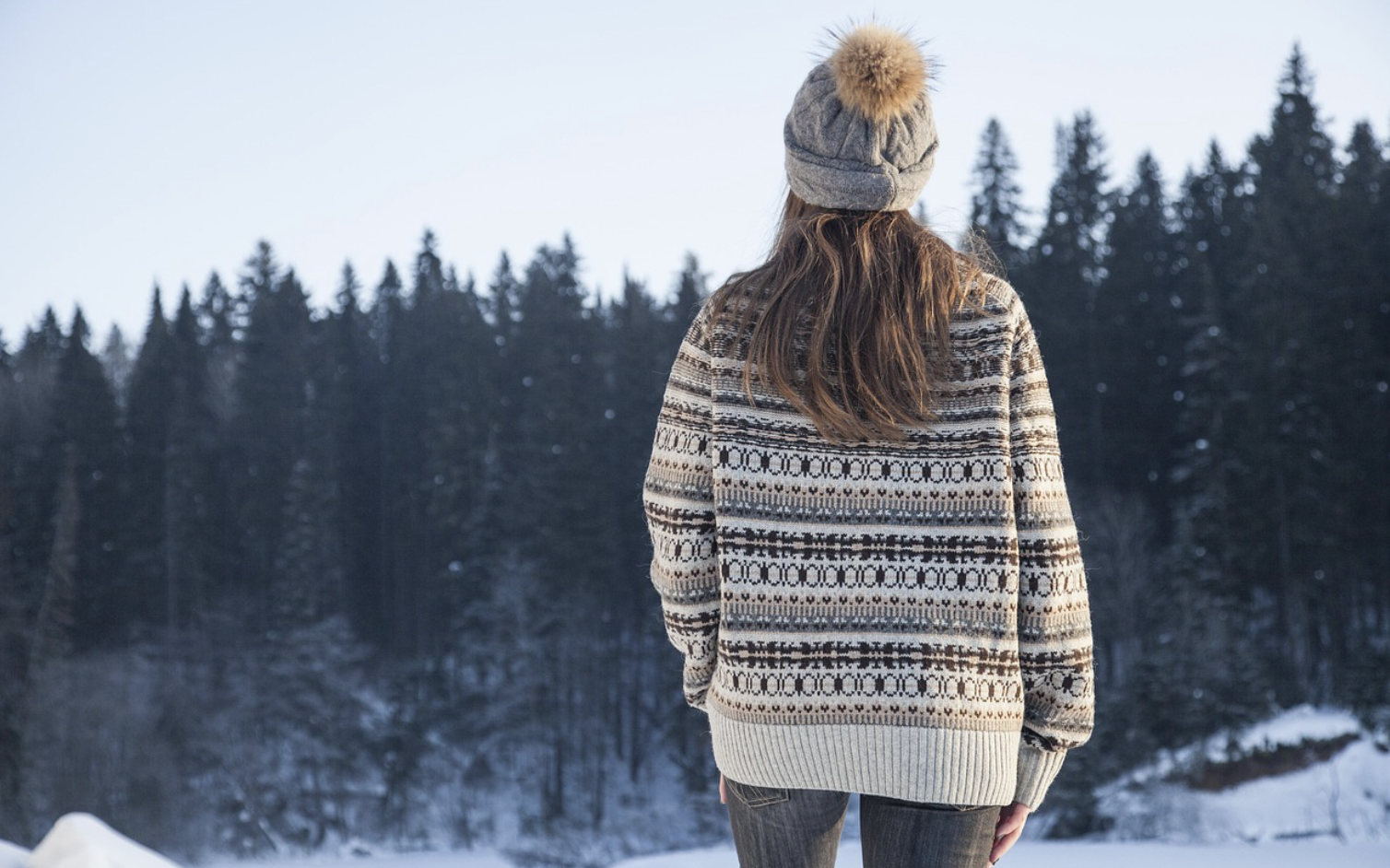 겨울여행중인 여자