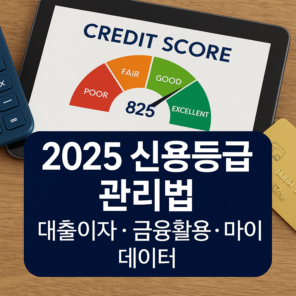 2025 신용등급 관리법 (대출이자, 금융활용, 마이데이터)