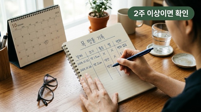 2주 이상 지속되는 목 멍울 체크