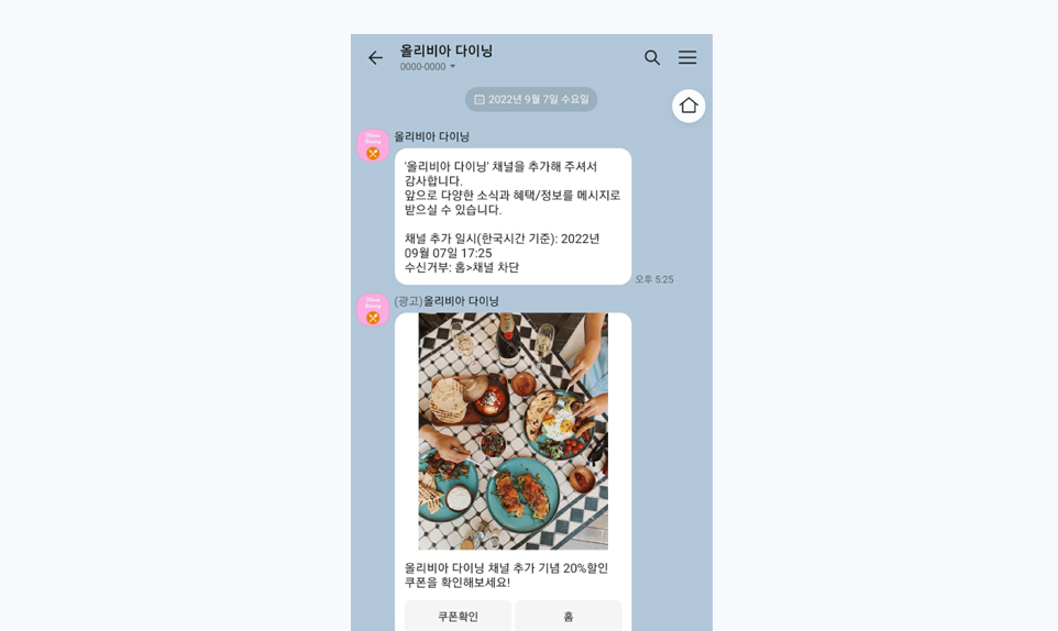 카카오 채널 생성 5