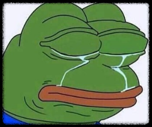 눈물을 흘리는 페페, 열심히 집필했음에도 오해 때문에 마녀사냥 당하는 웹소설 작가의 심정을 대변