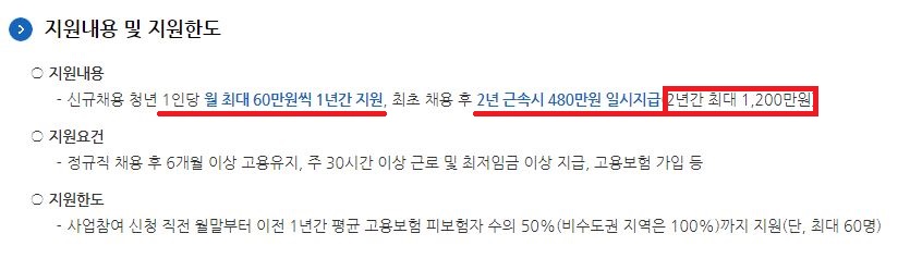 청년 일자리 도약 장려금