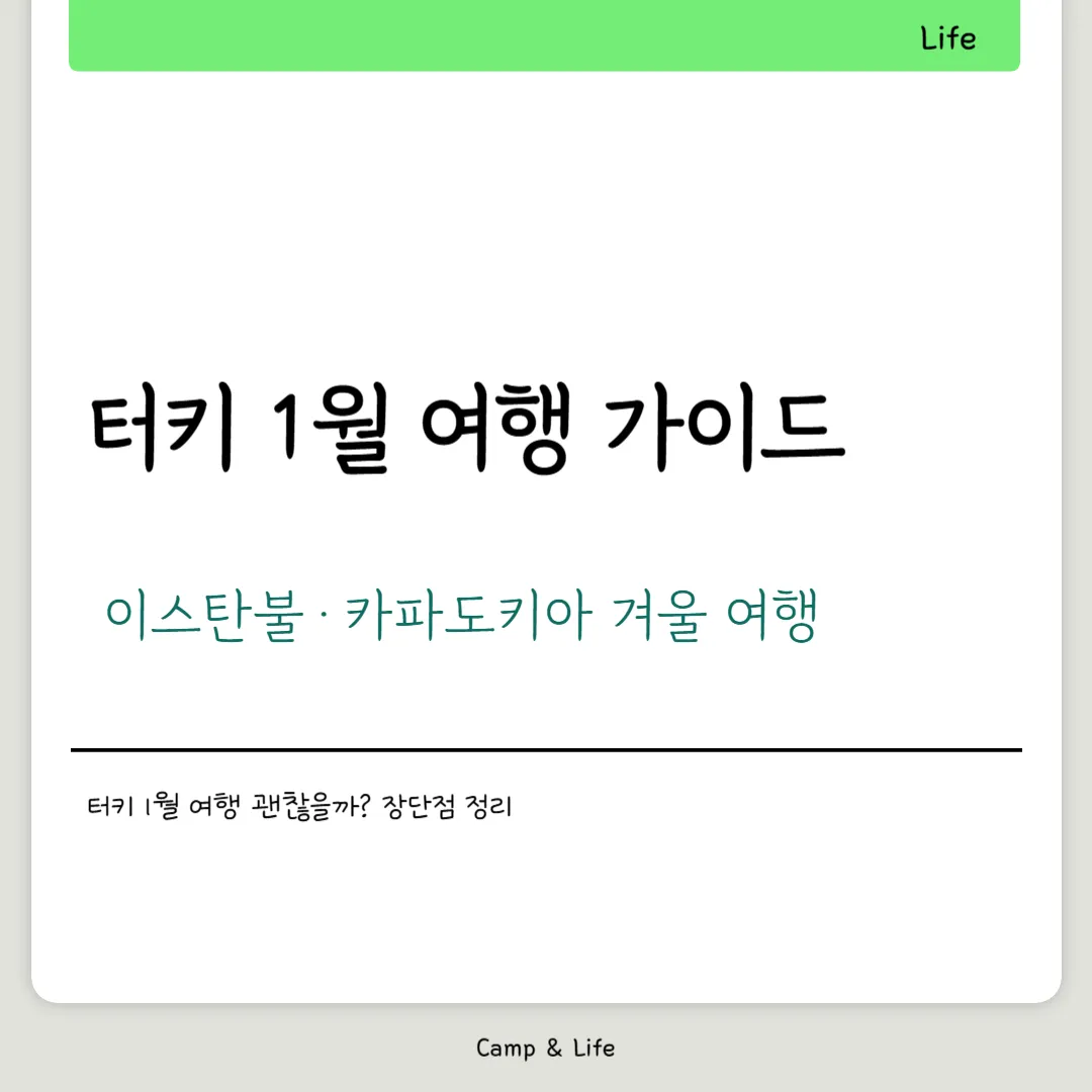 터키 1월 여행