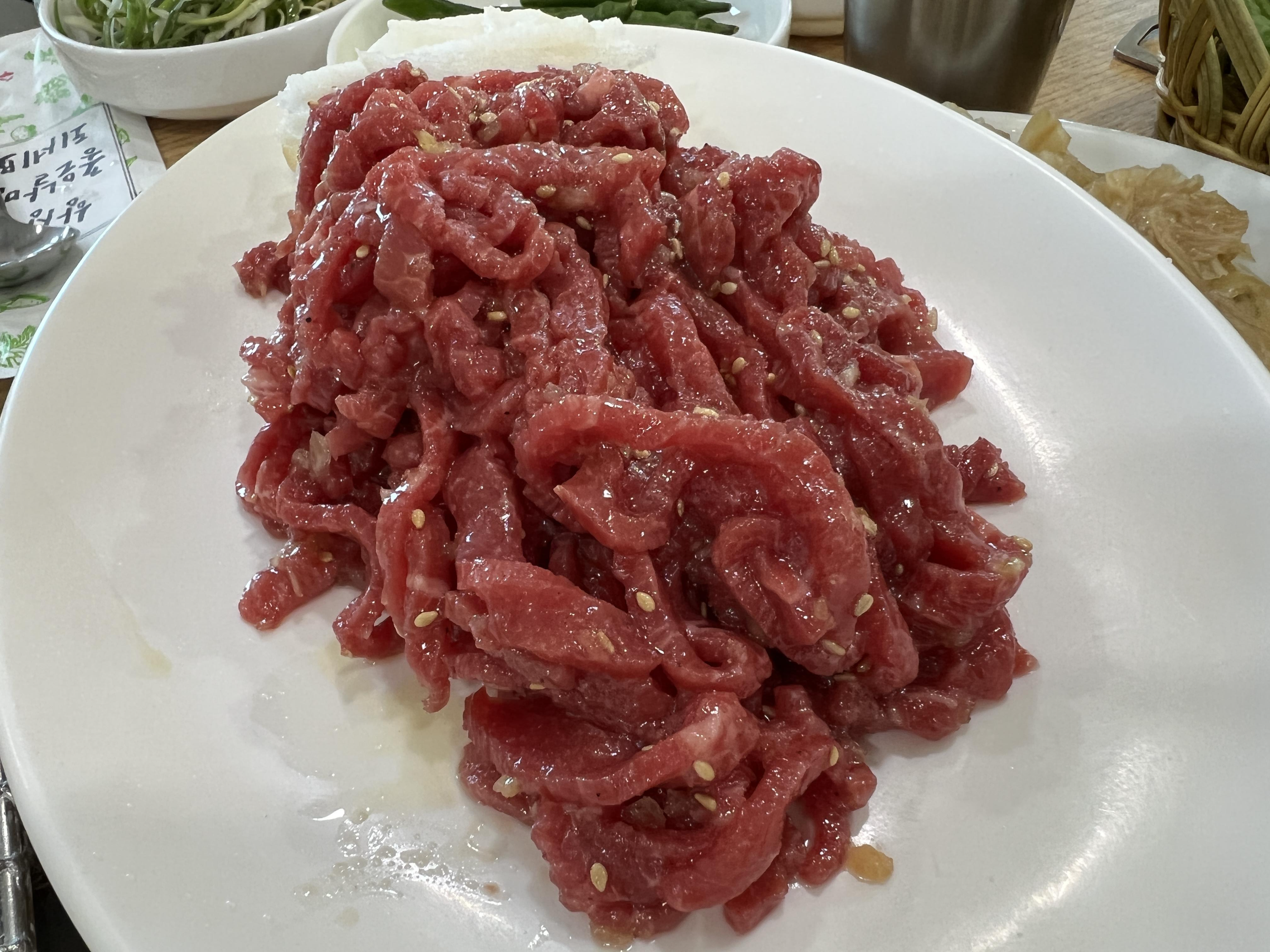 경주 산내 맛집 원조암소식육식당 육회