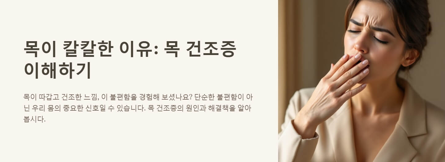 목이 칼칼한 이유 목 건조증