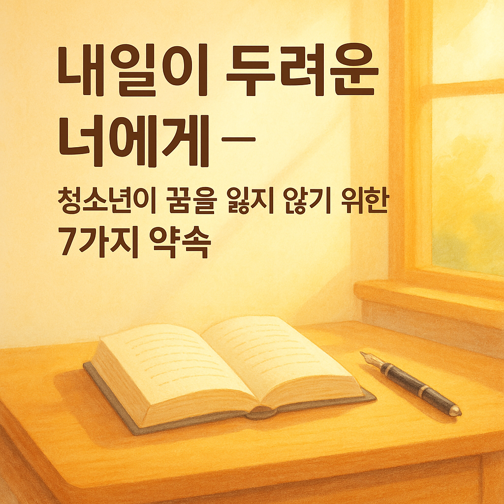 내일이 두려운 너에게 &ndash; 청소년이 꿈을 잃지 않기 위한 7가지 약속