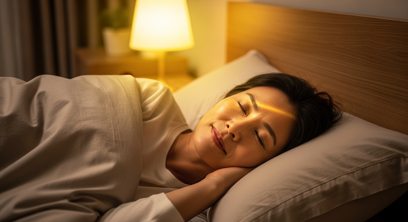 중년여성푹자는모습