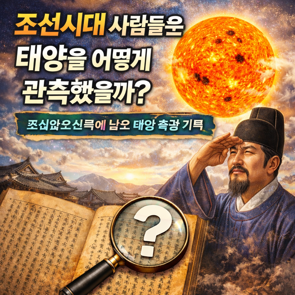 조선시대 사람들은 태양을 어떻게 관측했을까 조선왕조실록에 남은 태양 흑점 기록