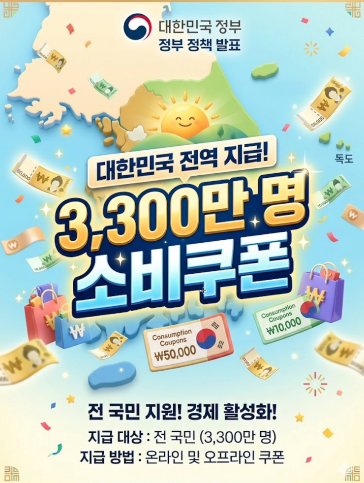 2026년 고유가 지원금 정책 발표를 알리는 공식 썸네일 이미지