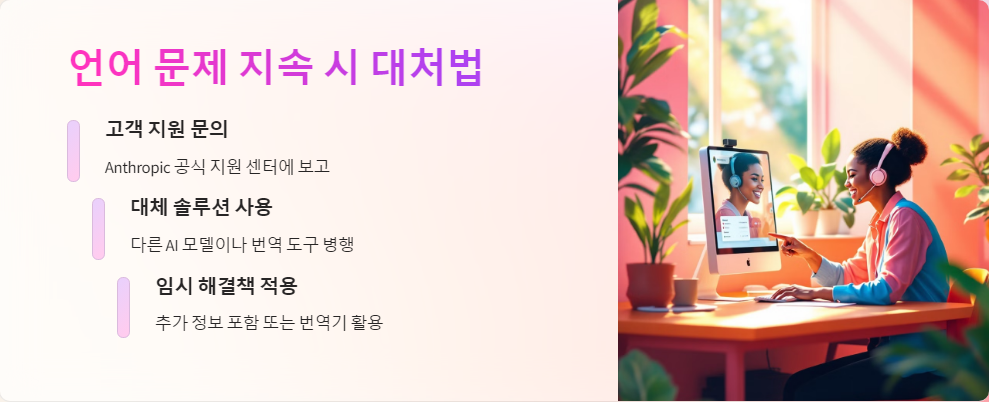 Claude AI 언어 설정 문제