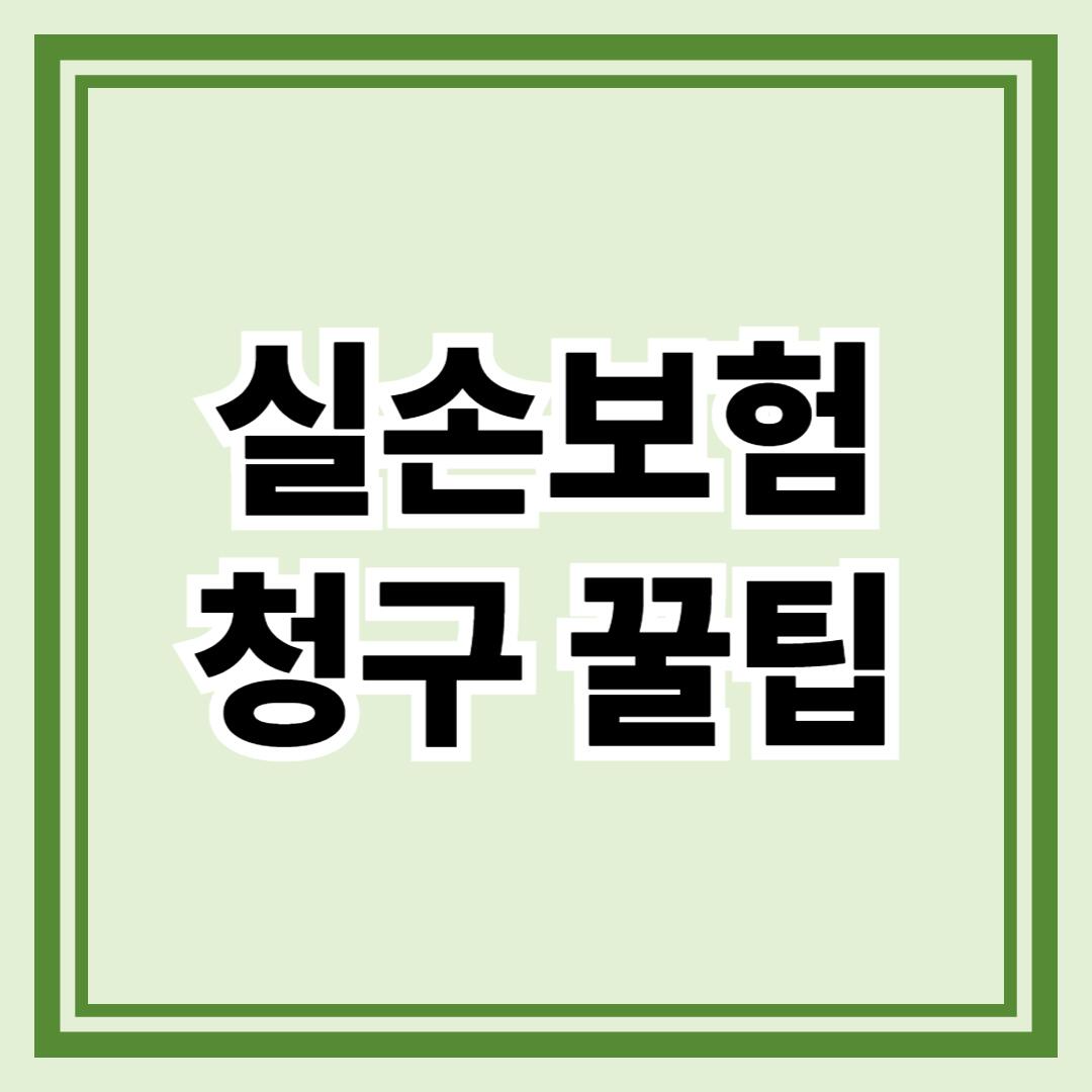 실손보험 청구 꿀팁 + 한도 계산 방법