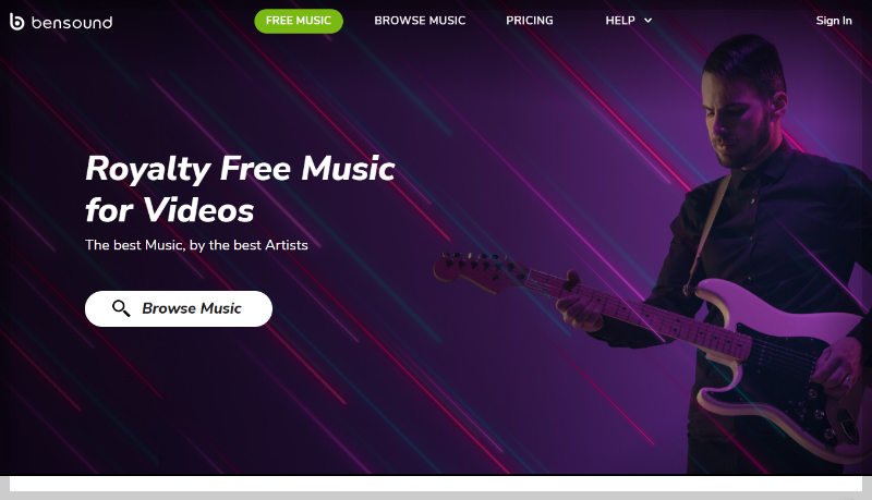 상업용, 저작권 무료 배경음악 다운로드 사이트, bensound 벤사운드