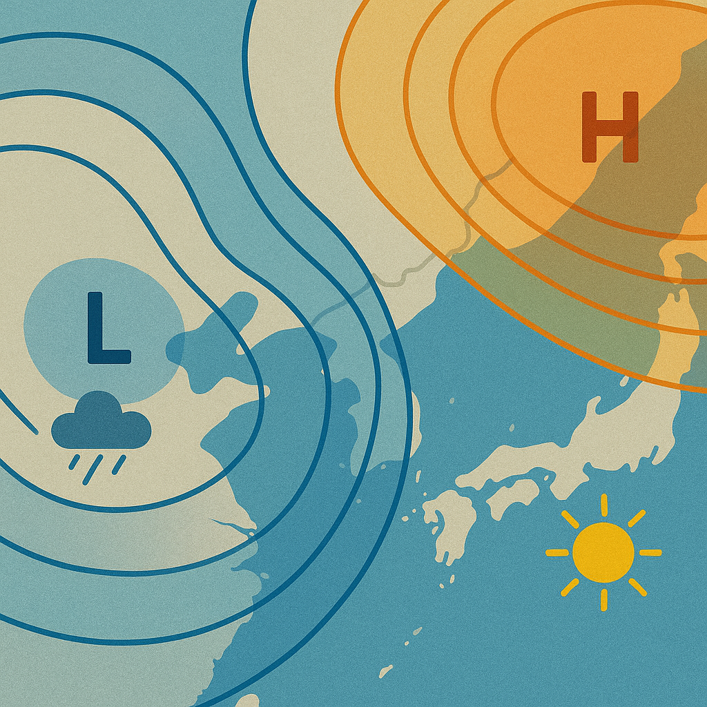 일기도 해석과 기압골·기압능 분석