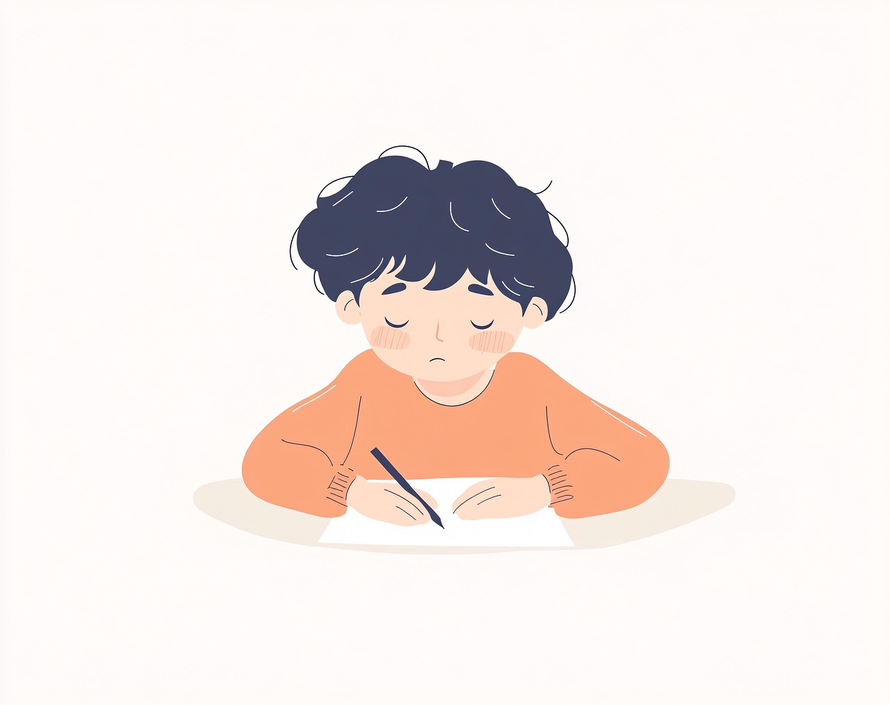 성적으로 인해 고민하는 학생 사진