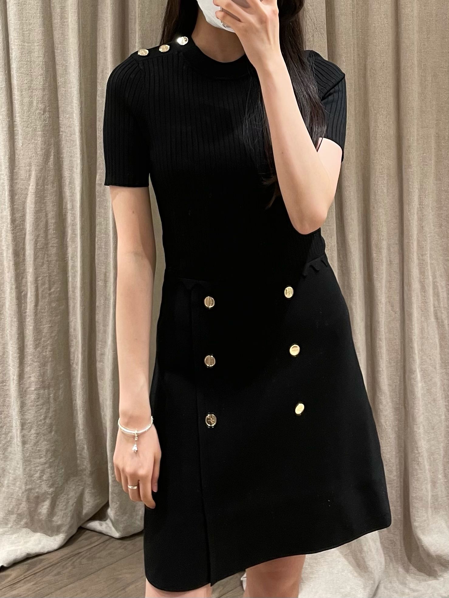 산드로 알리사 플레어 니트 원피스