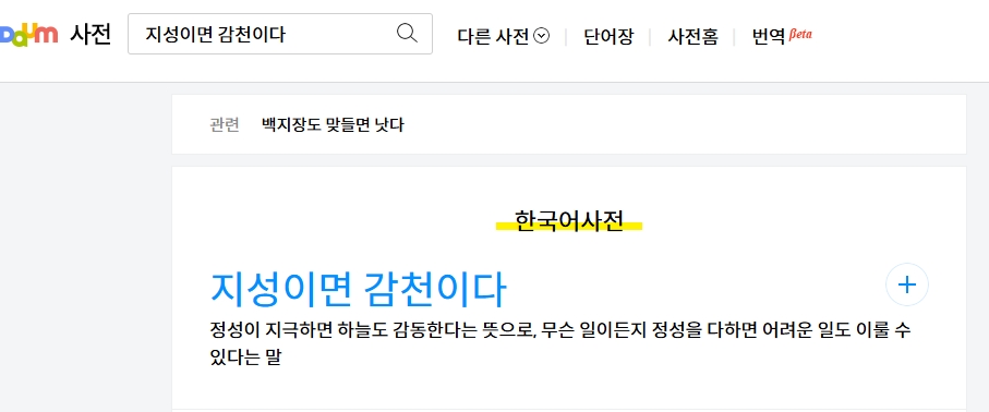 국어사전에 등록된 정확한 단어의 의미 설명