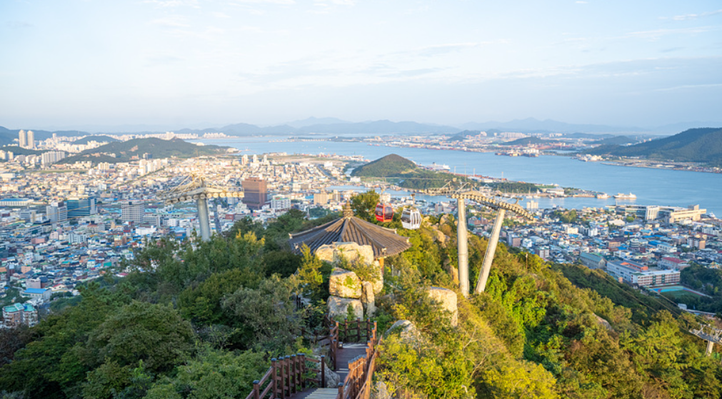 유달산 위에서