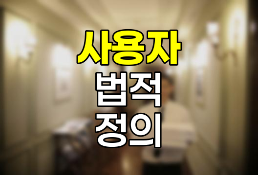 사용자의 법적 정의와 실질적 판단 기준