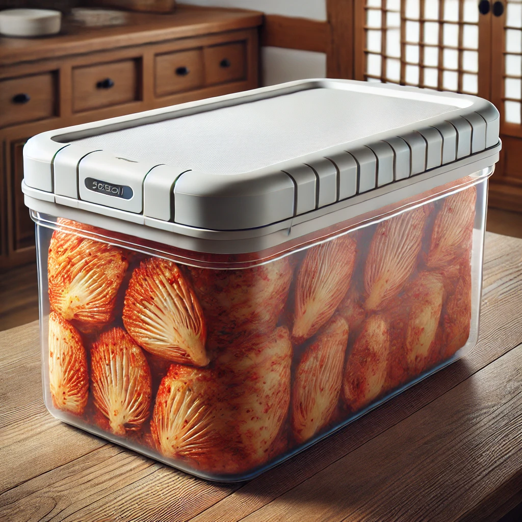 잘 밀봉된 김치