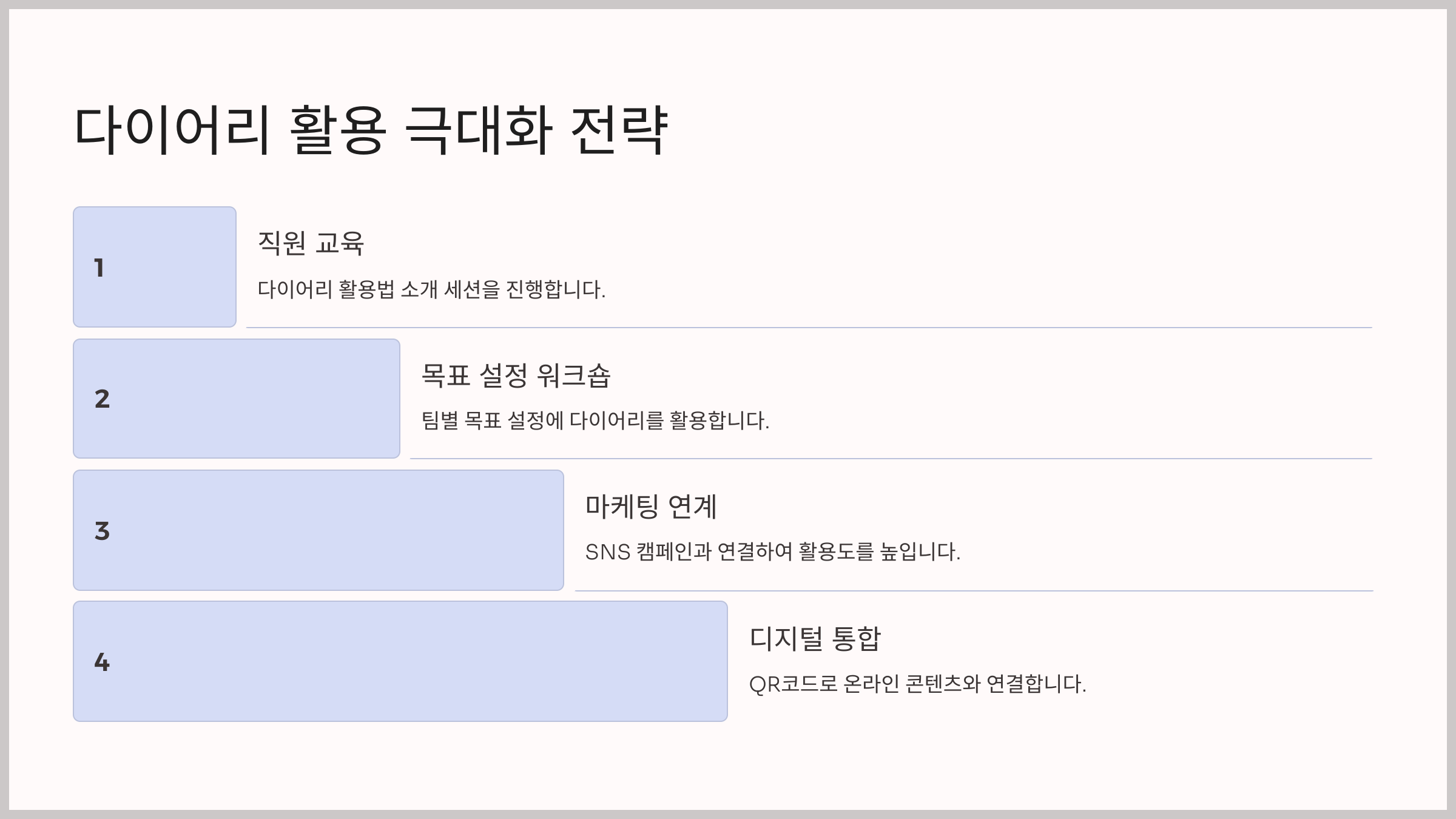 고객 맞춤형 다이어리 제작