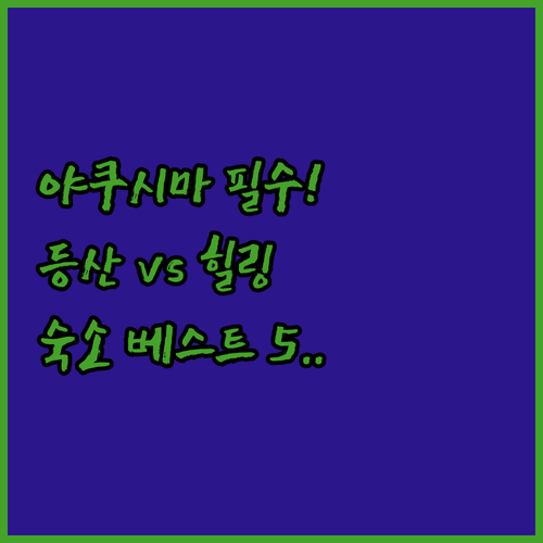 야쿠시마 여행 숙소 베스트 5 추천 ..