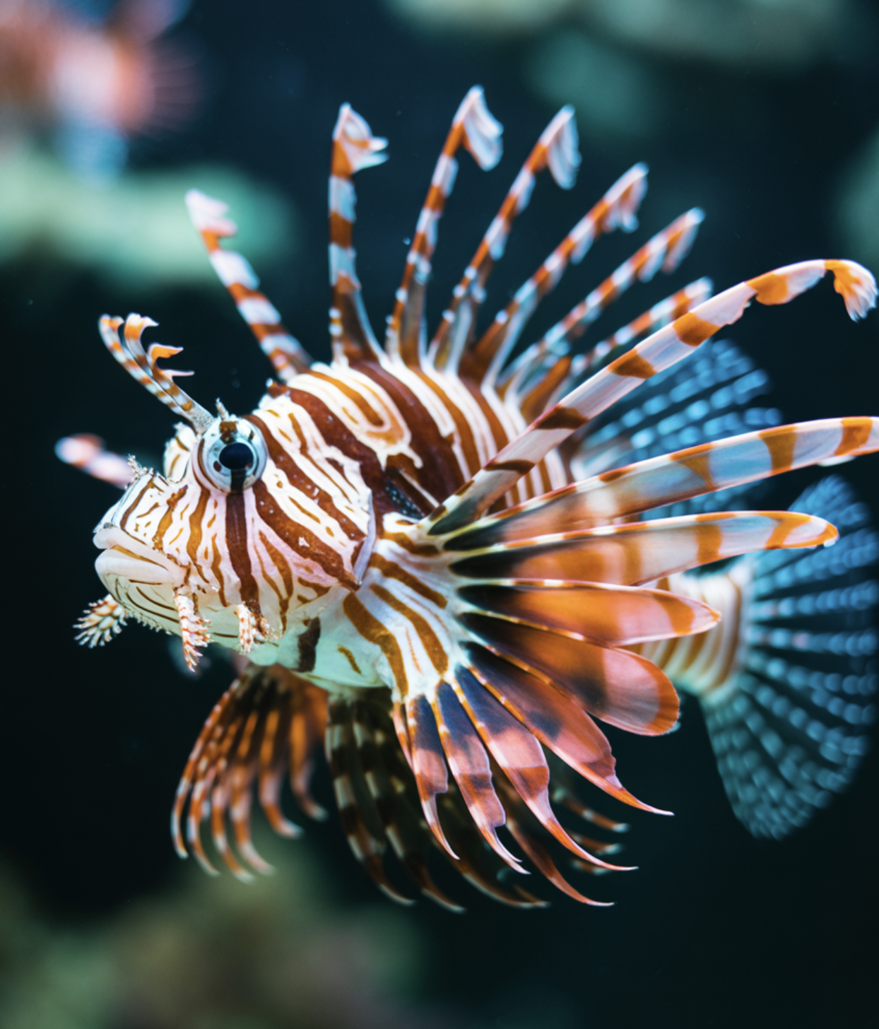 바다의 맹독성 예술품&amp;#44; 라이언피쉬