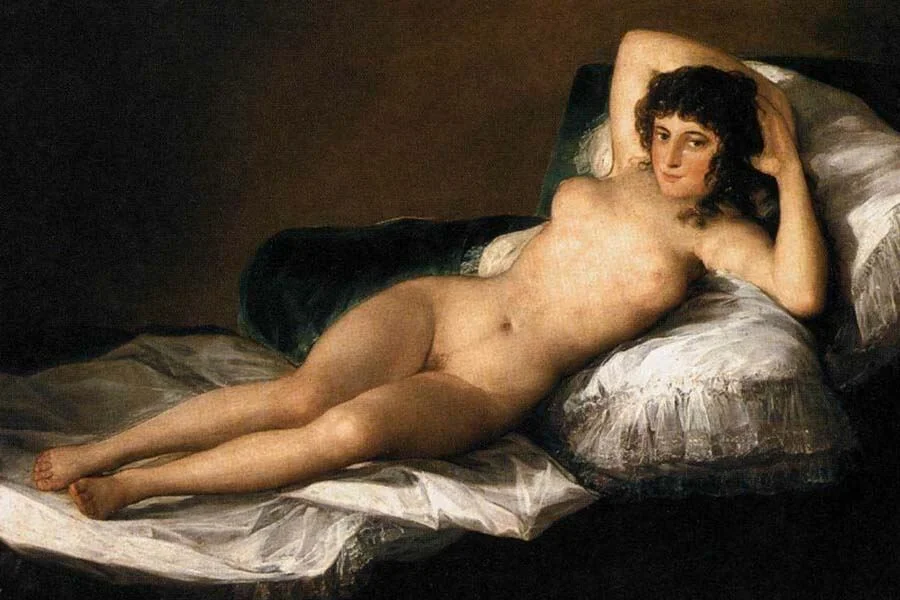 프란시크고 고야(Francisco Goya)의 벌거벗은 마하 사진