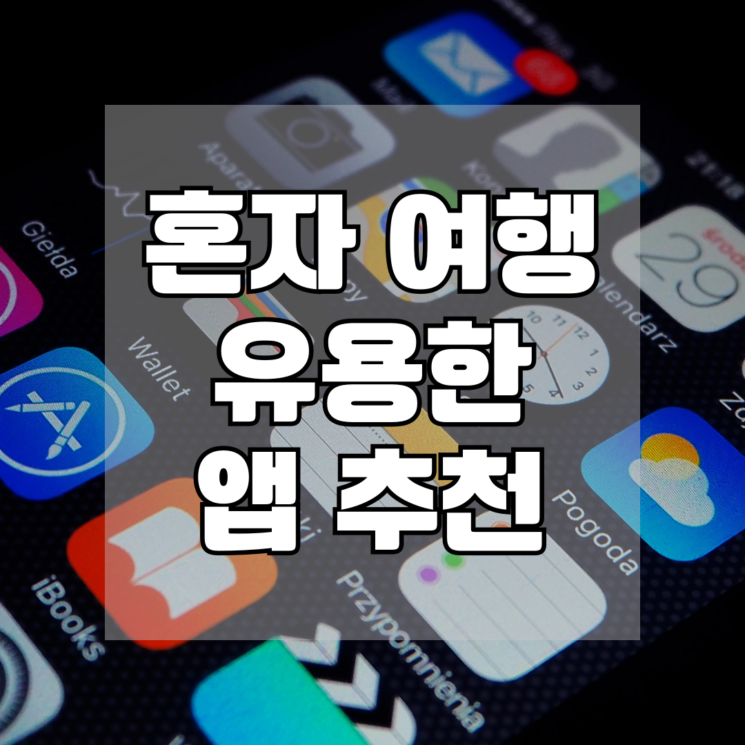 혼자 여행할 때 유용한 앱 추천