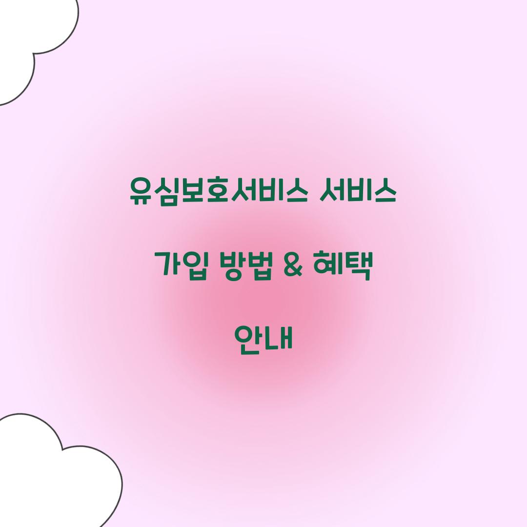 유심보호서비스 서비스 가입
