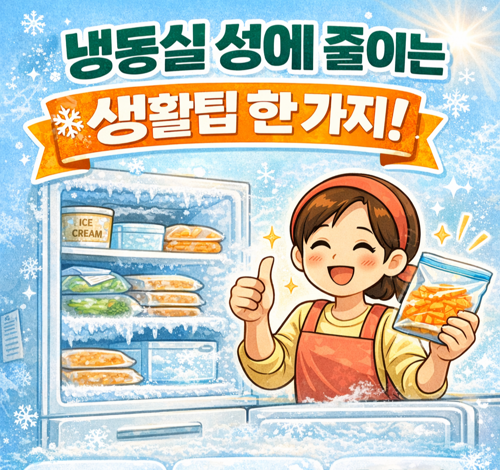 냉동실 성에 줄이는 방법