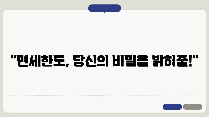 해외여행자 면세한도
