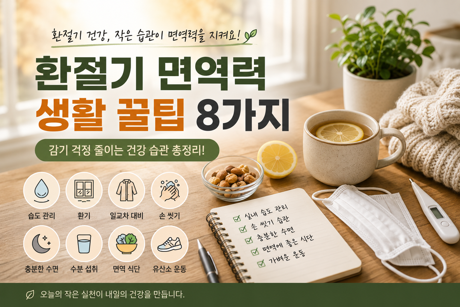환절기 면역력 생활 꿀팁 8가지