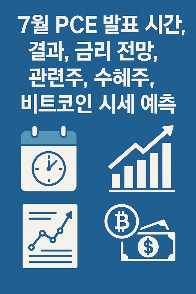 7월 PCE 발표 시간, 결과, 금리 전망, 관련주, 수혜주, 비트코인 시세 예측