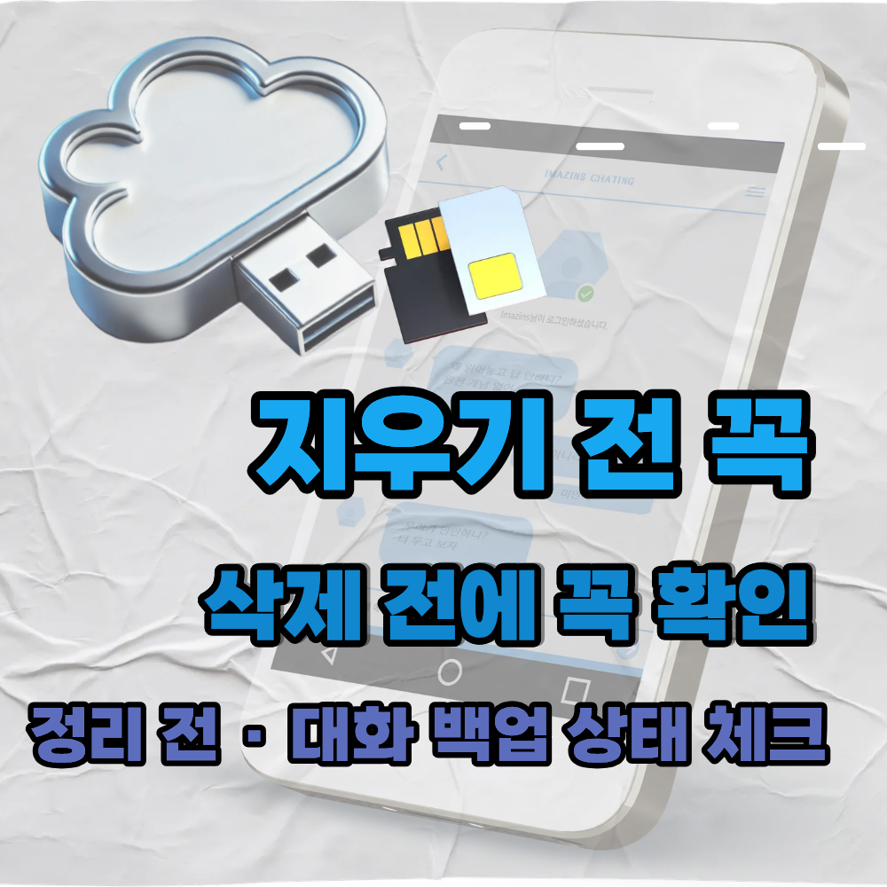 카카오톡 삭제하기전에는 백업을 해야 데이터 손실을 방지할 수 있어요