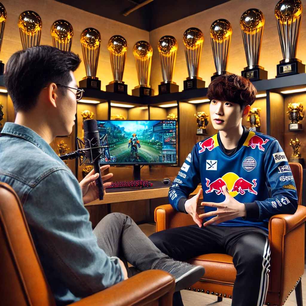 나라간 e스포츠 차이점을 인터뷰하는 이미지