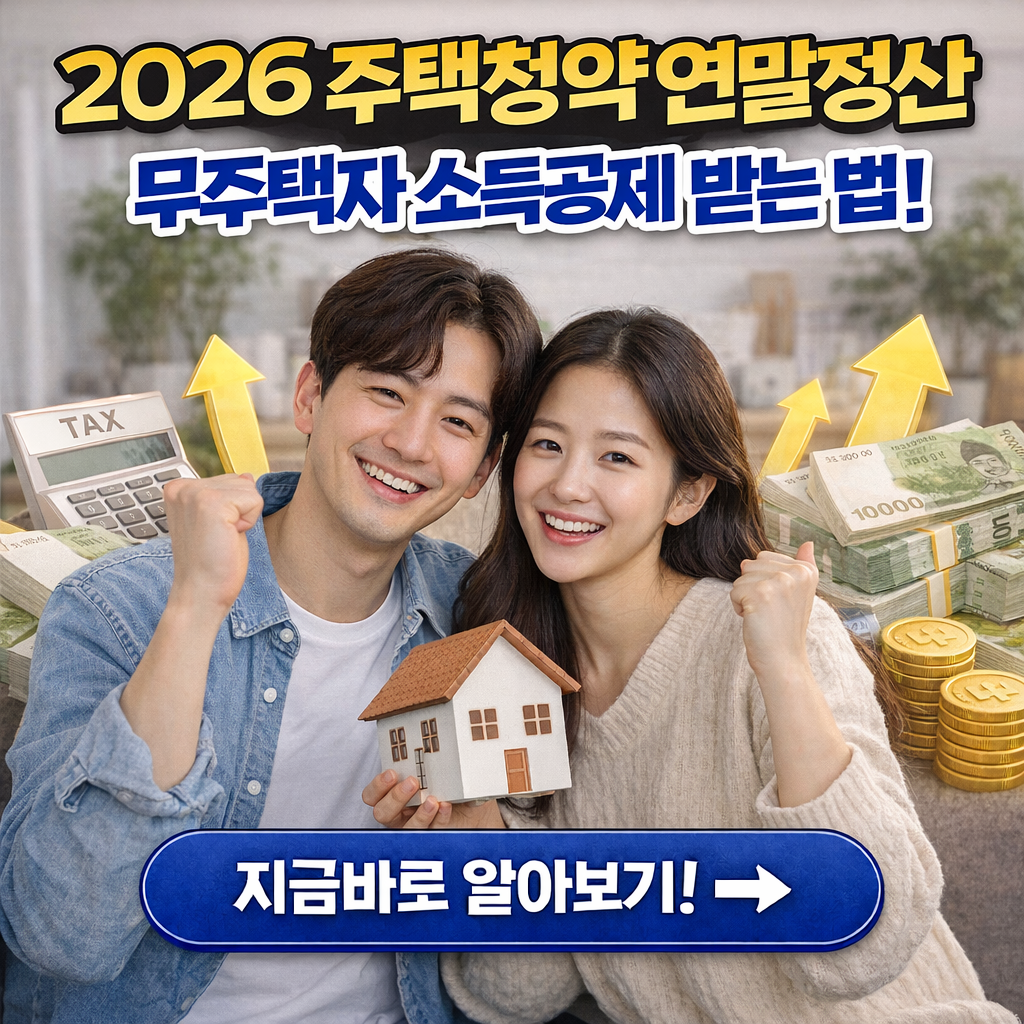 "120만 원 돌려받자!" 2026 주택청약 연말정산 무주택자 소득공제 받는 법