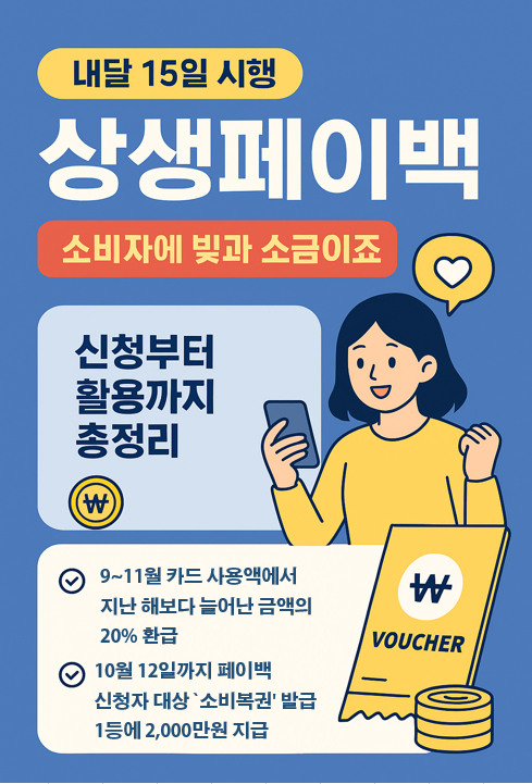내달 15일 시행! 상생페이백 &amp; 소비복권 완벽 가이드