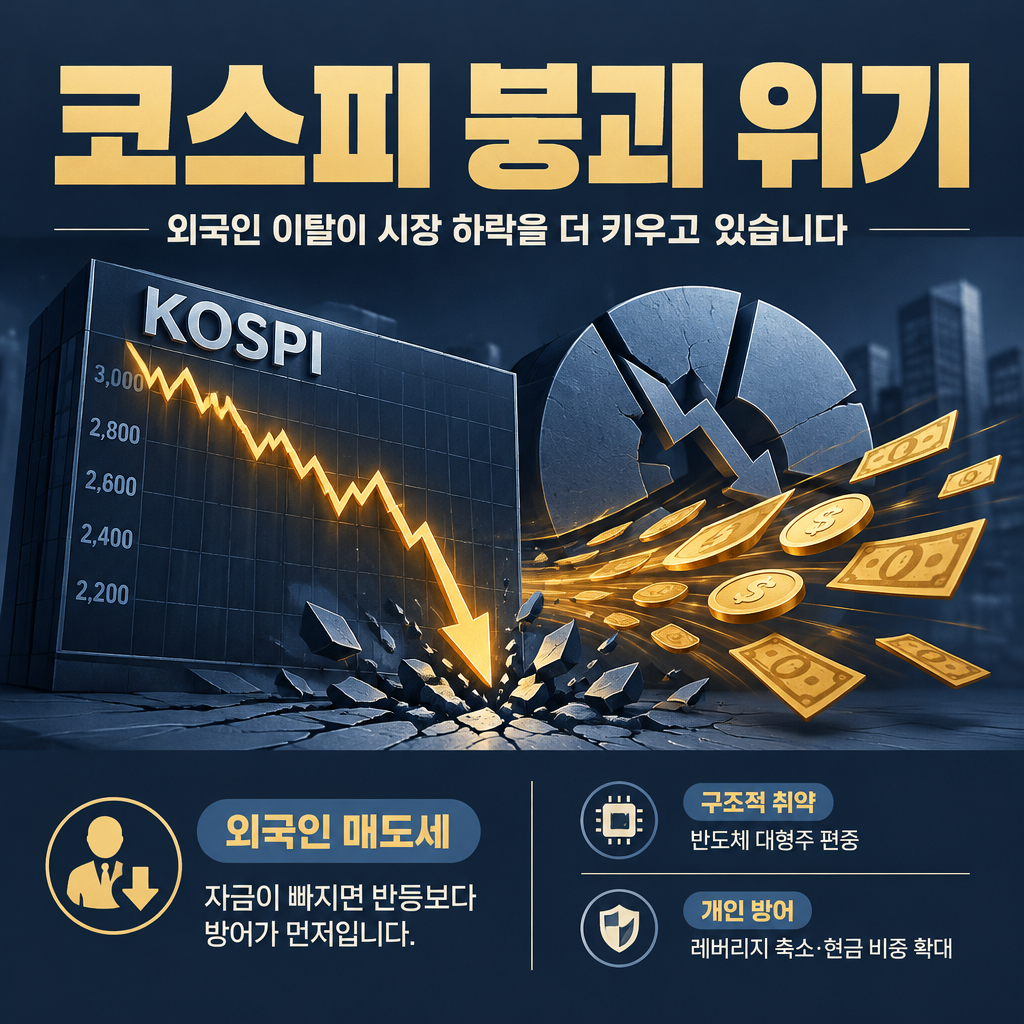 코스피 붕괴 위기