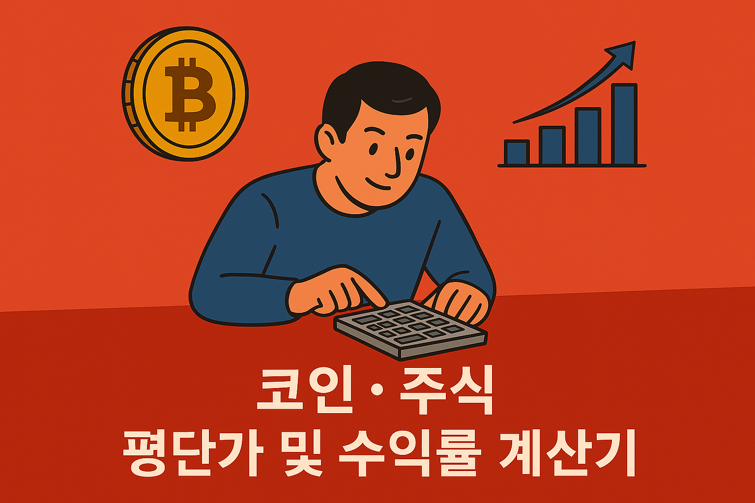코인 주식 평단가 및 수익률 계산기