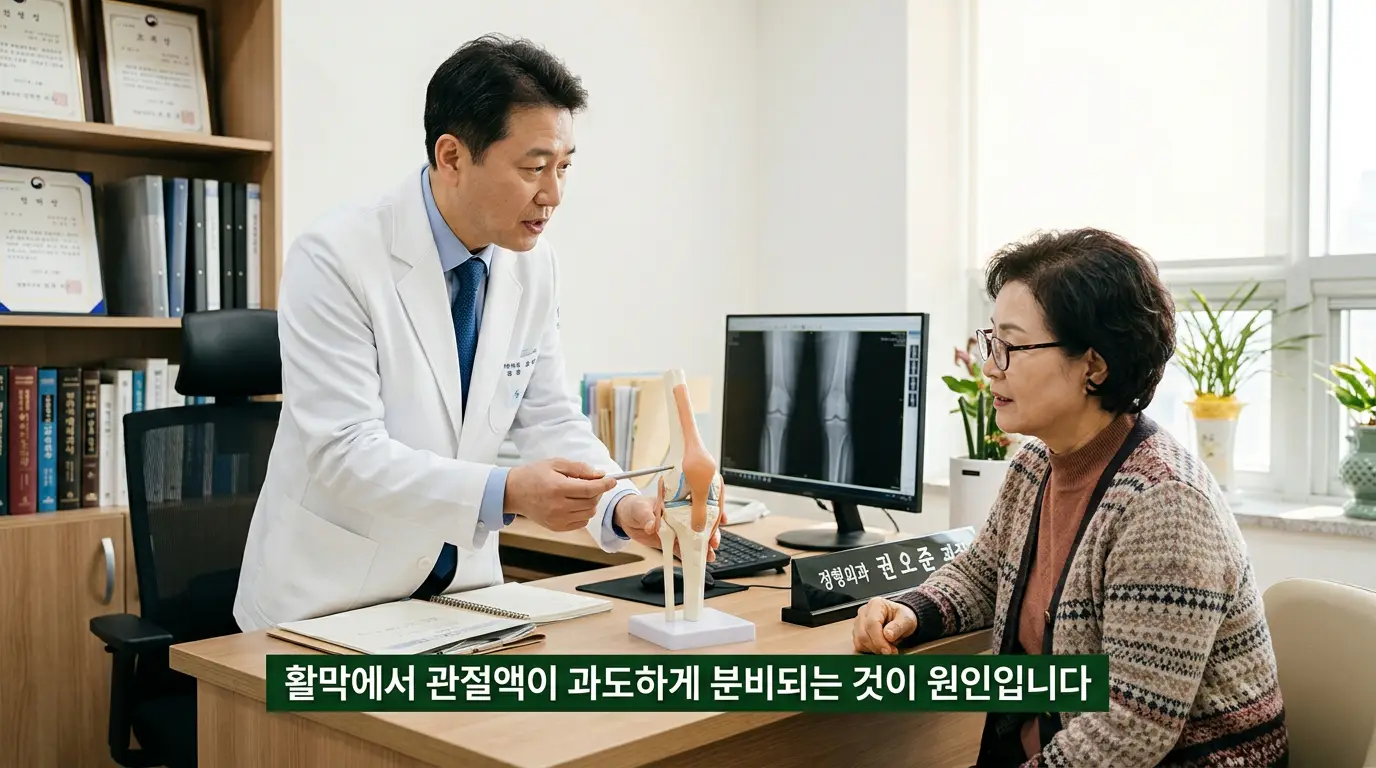 무릎에 물이 차는 원리 활막 관절액 연골 구조 상세 설명