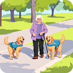반려견 순찰대 어르신 돌봄 이미지