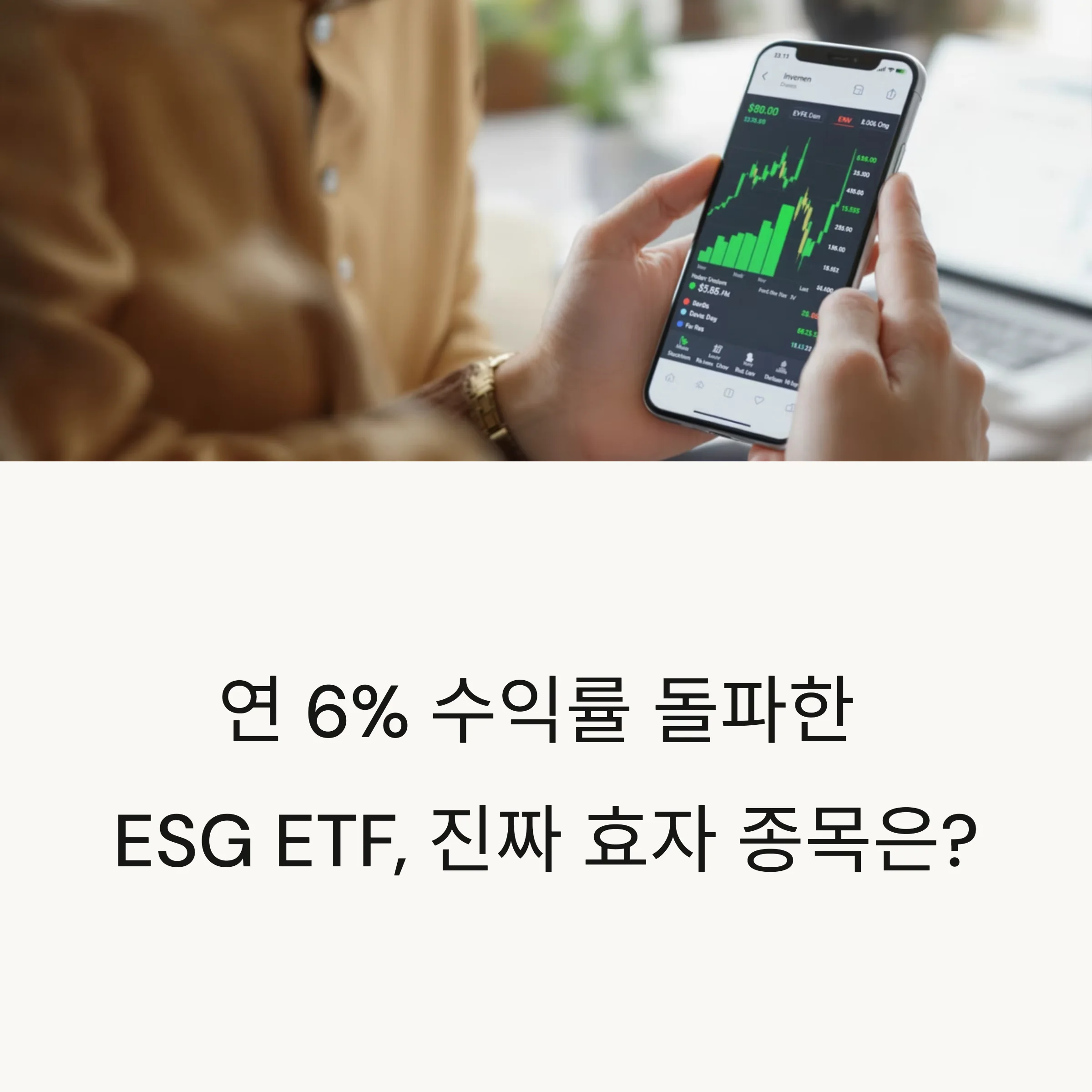 연 6% 수익률 돌파한 ESG ETF