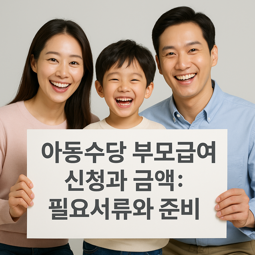 아동수당 부모급여 신청과 금액 : 필요서류와 준비