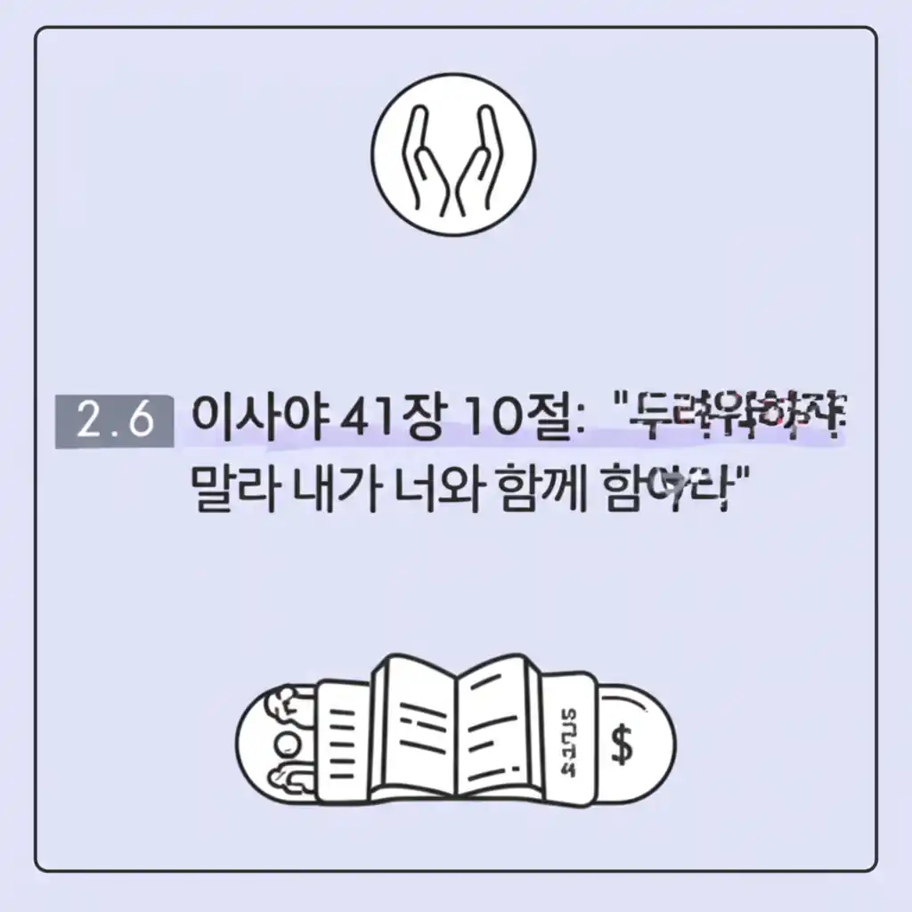 이사야 41장 10절: 두려워하지 말라. 건강을 위한 성경구절, 하나님의 위로와 함께하심.