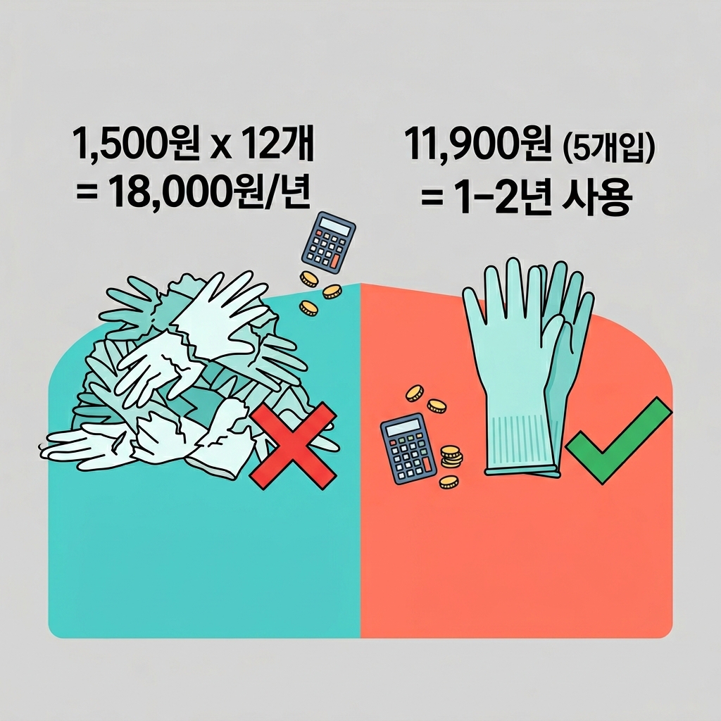 고무장갑 고르는법 비용 비교 교체주기