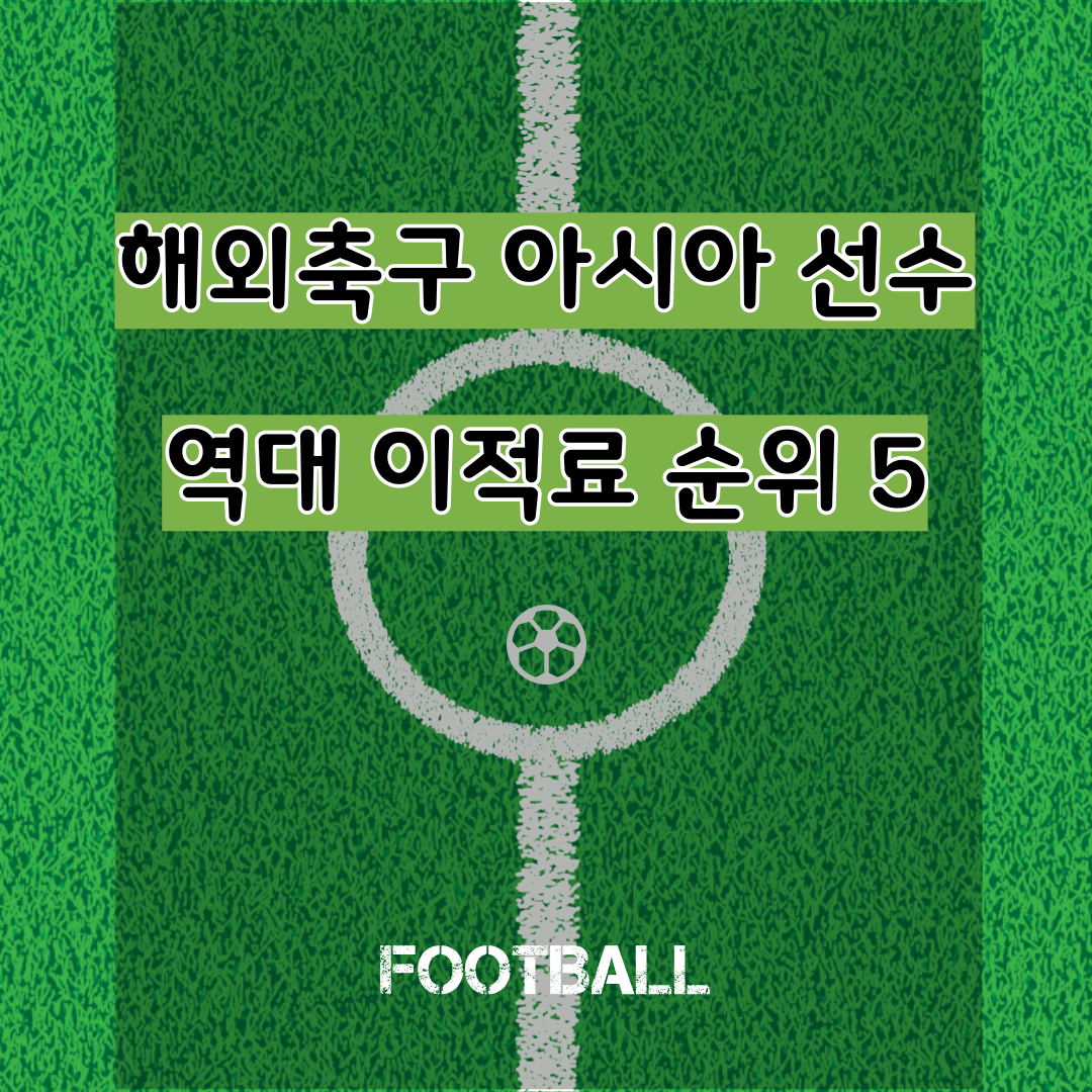 해외 축구 아시아 선수 역대 이적료 순위