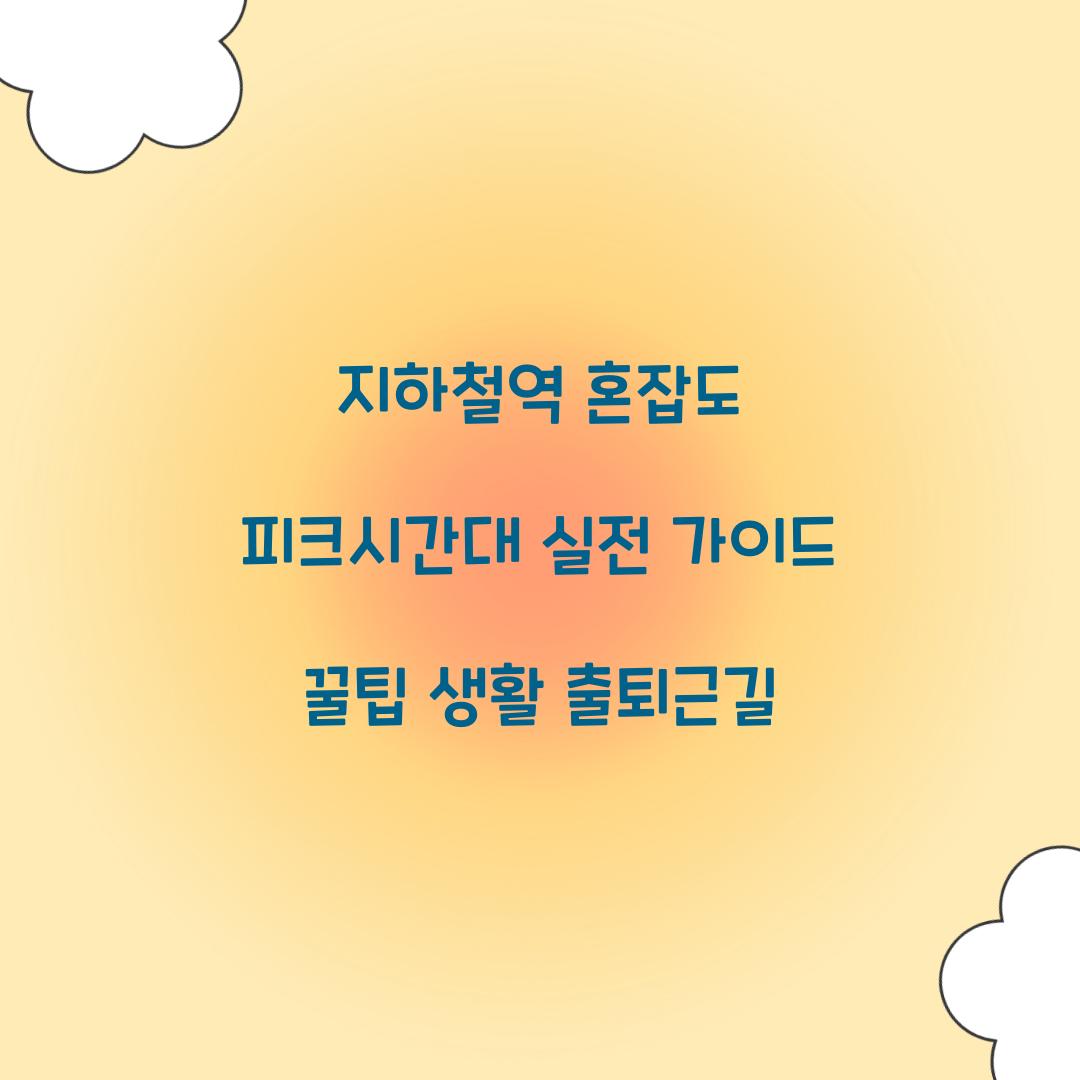 지하철역 혼잡도