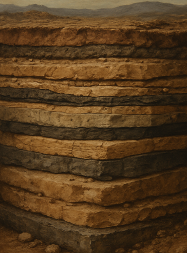 지층 누적 등을 통해 보는 지질학 문명의 시간 주기