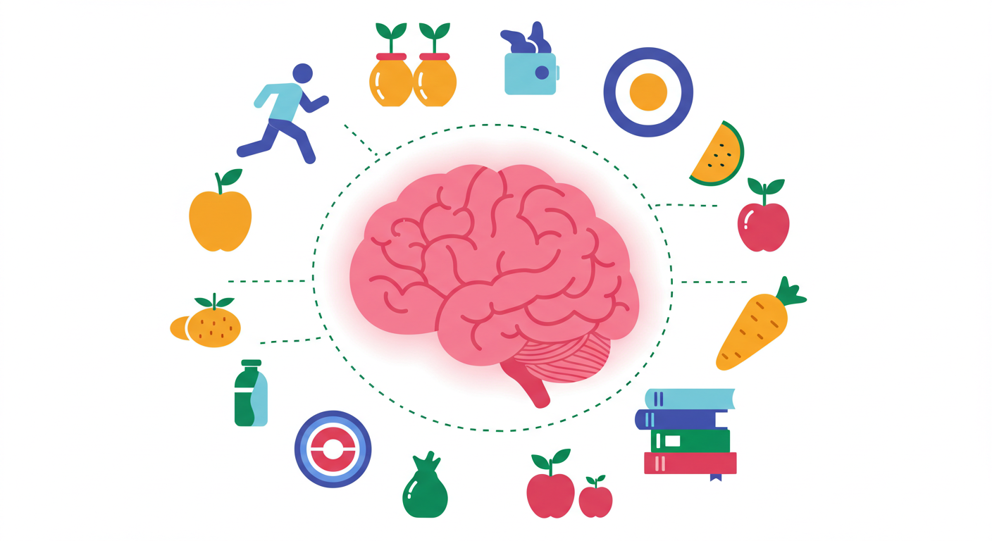 건강한 뇌를 상징하는 라이프스타일