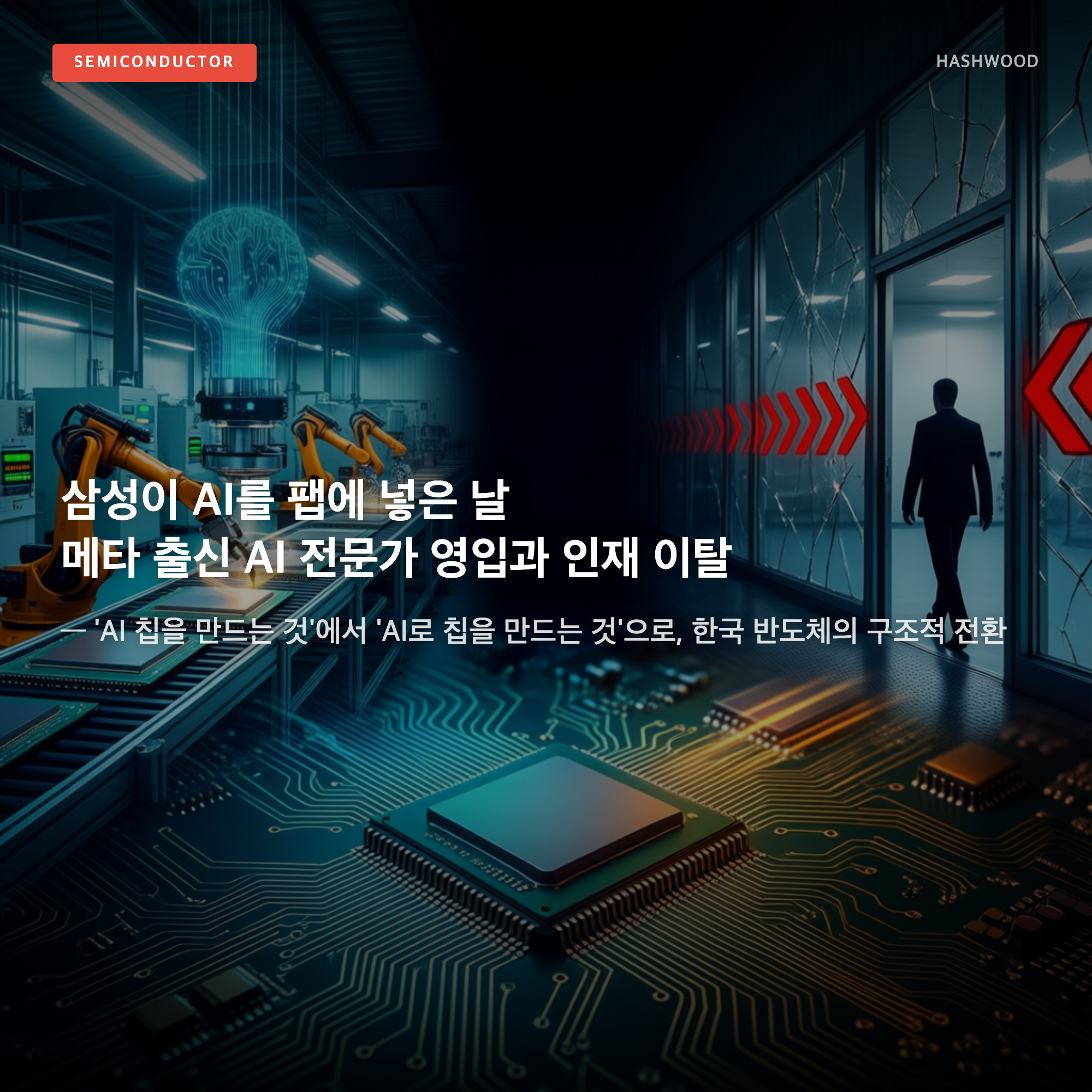그림: 삼성이 AI를 팹에 넣은 날 메타 출신 AI 전문가 영입과 인재 이탈 — — 'AI 칩을 만드는 것'에서 'AI로 칩을 만드는 것'으로, 한국 반도체의 구조적 전환